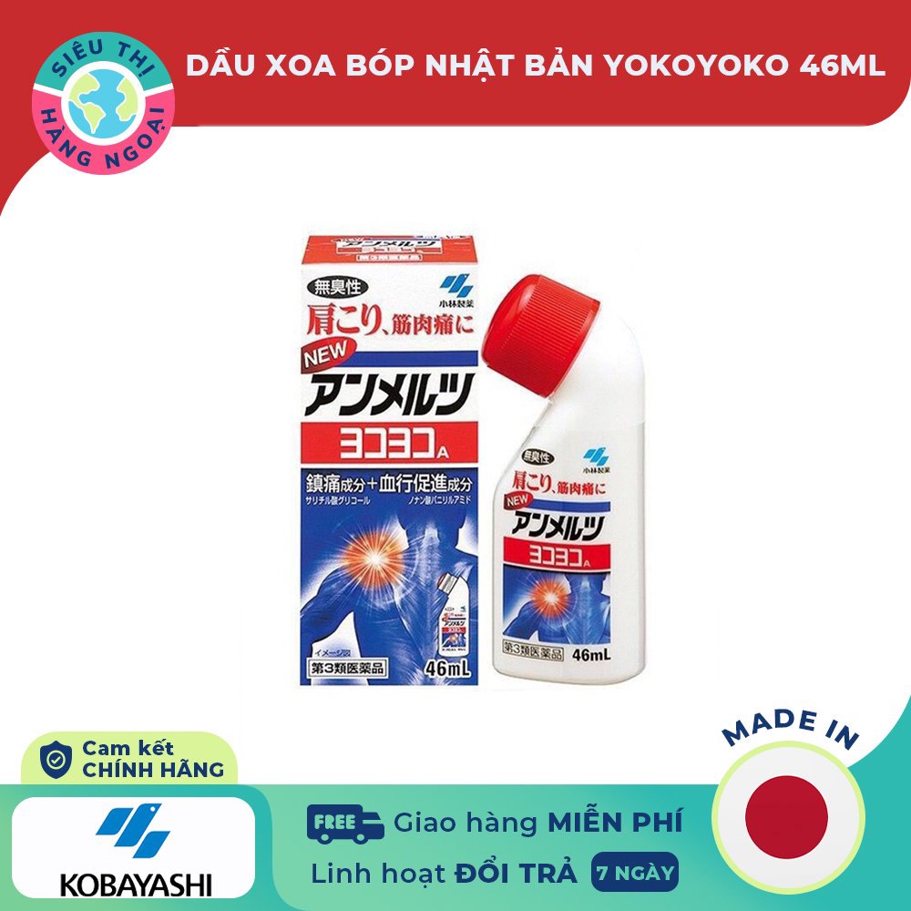 Dầu nóng Yokoyoko 46ml &amp; 80ml [giúp giảm cơn đau nhanh chóng, đem đến cảm giác dễ chịu, thư giãn]