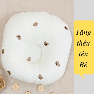 Gối chống trào ngược vải xô muslin và cotton nhăn cao cấp