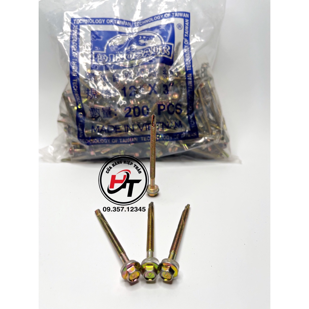 Vít bắn tôn ốp lam sắt gói 200 cái Dinosaur chính hãng VOS-DNS-1T