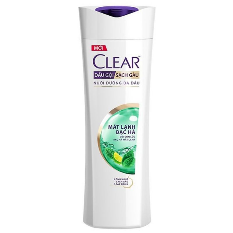 Dầu gội sạch gàu bạc hà Clear 340g