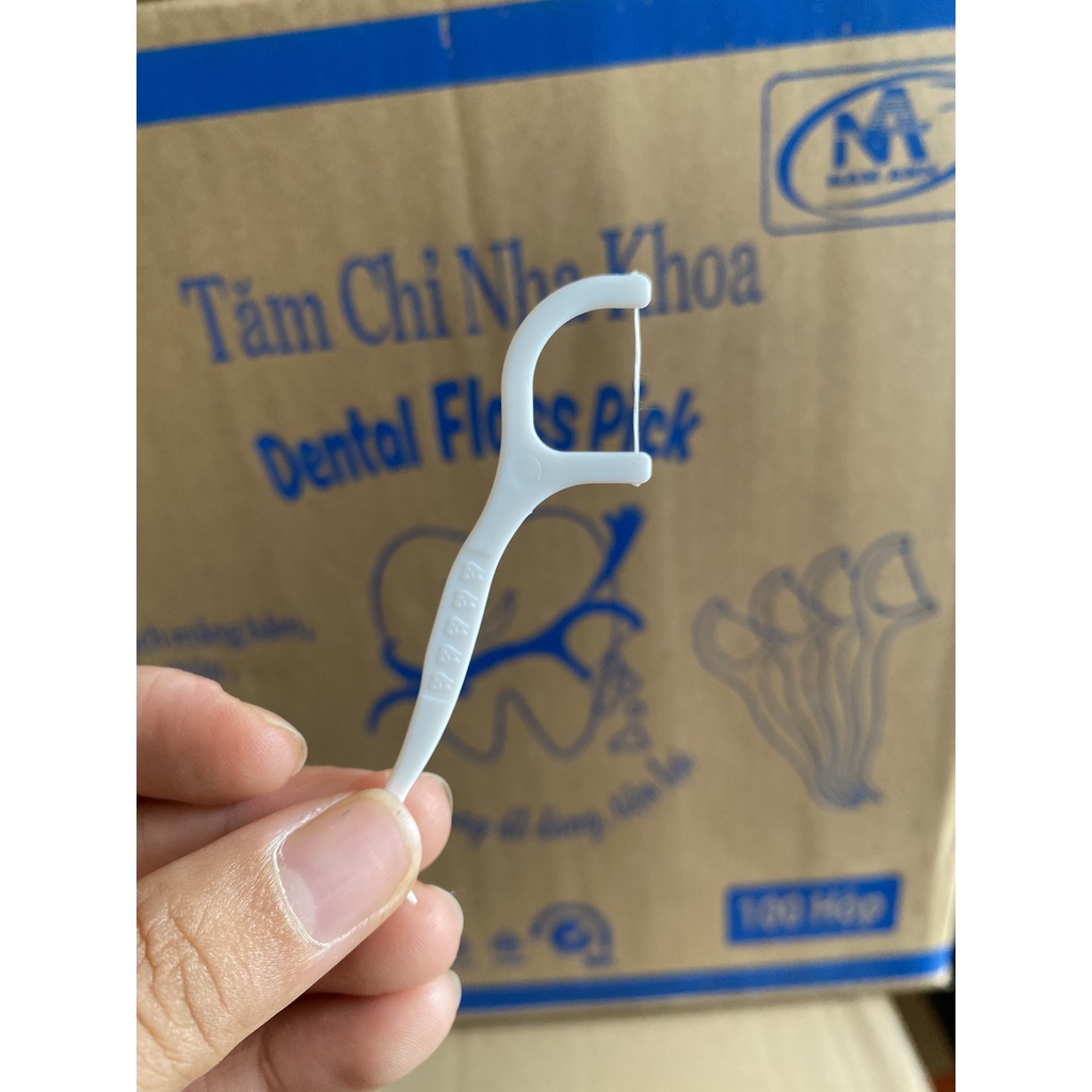 Hộp 50 cây tăm chỉ nha khoa xỉa răng bảo vệ nướu thương hiệu Famapro