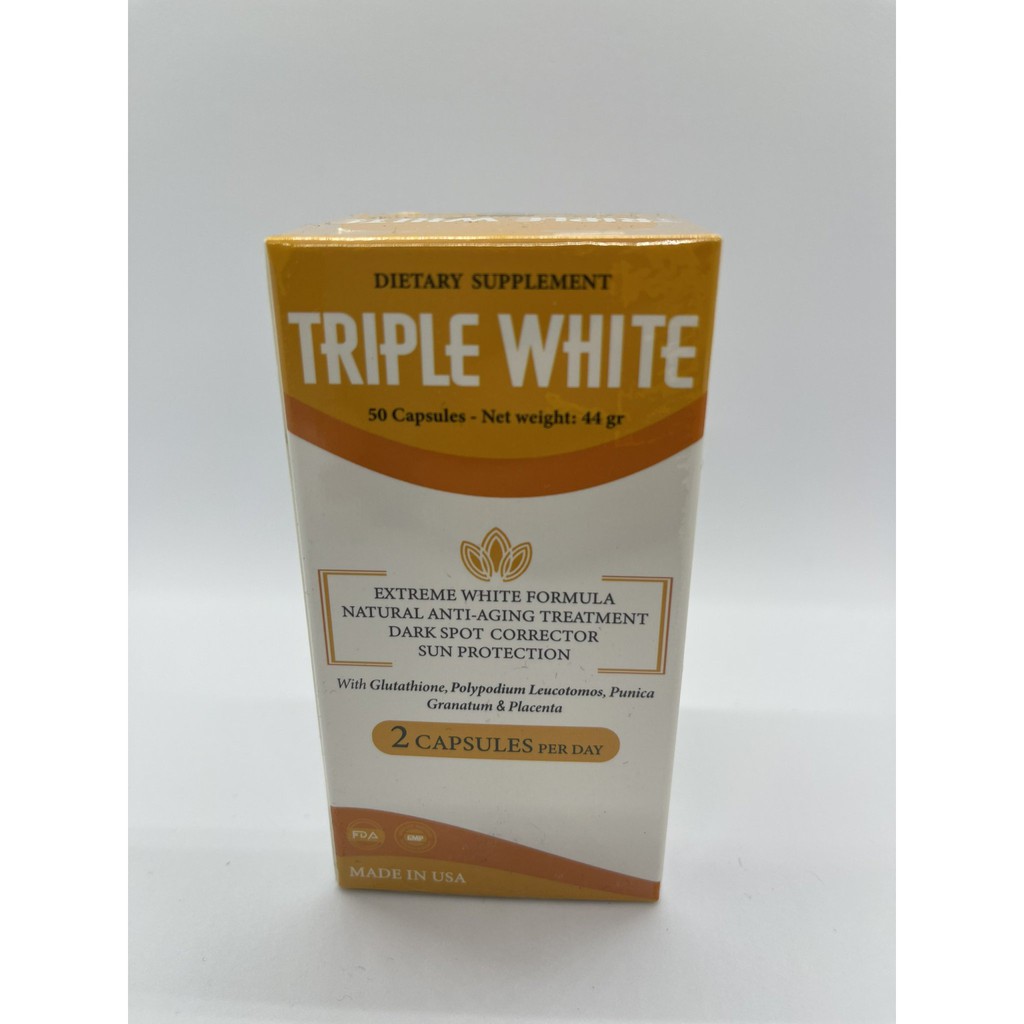 Viên Uống Trắng Da Triple White | Glutathion 1200mg ( Hộp 50 viên ) - Dskincare365 | Thế Giới Skin Care