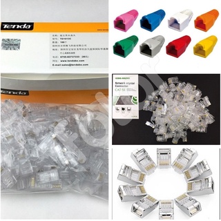 [FREESHIP] HỘP ĐẦU BỌC, ĐẦU MẠNG RJ45 (NHỰA, CHỐNG NHIỄU) KINGMASTER, TENDA (100 CÁI)