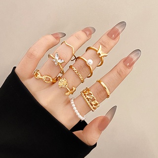 Bộ 10 Nhẫn Hình Bướm Thời Trang Hàn Quốc