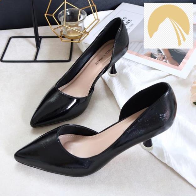 Giày cao gót mũi nhọn hở eo 5p có thêm bigsize 40_41_42 cho nàng ngoại cỡ