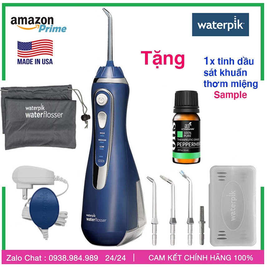 [Nha Khoa Mỹ] Máy Tăm Nước Cầm Tay Waterpik Cordless Water Flosser WP560, WP562, WP563, WP660