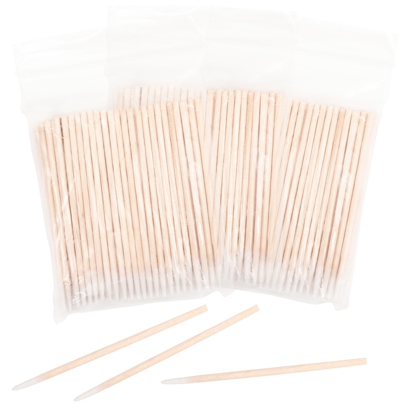 Bộ 100 Que Gỗ Đầu Nhọn Kích Thước Nhỏ/Cọn Dùng Một Lần Hỗ Trợ Nối Mi/ Nối Mi