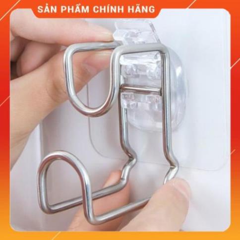 Móc dán treo thau, chậu, thớt ,túi xách... bằng inox đa năng