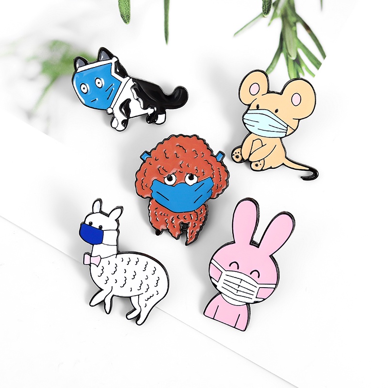 Huy hiệu cài áo hình động vật hoạt hình ngộ nghĩnh