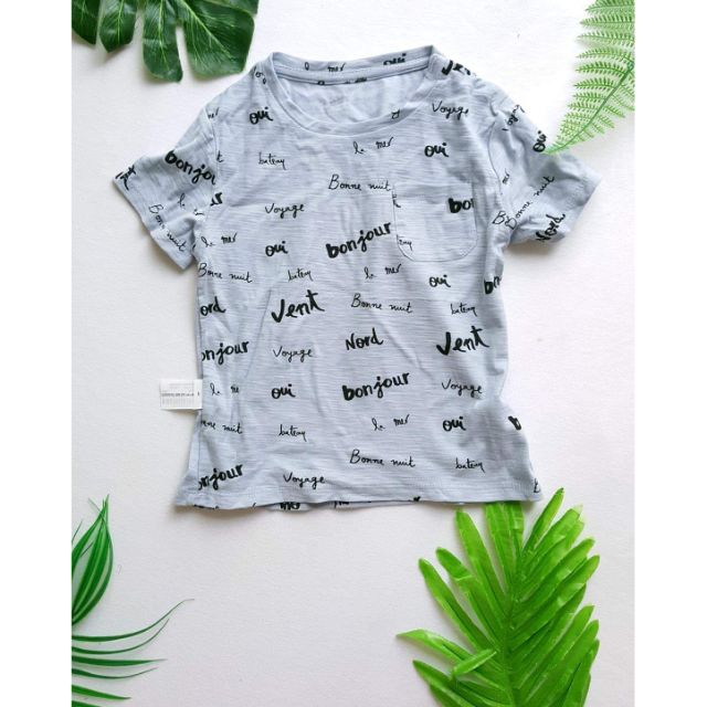 Áo thun chữ zara bé trai