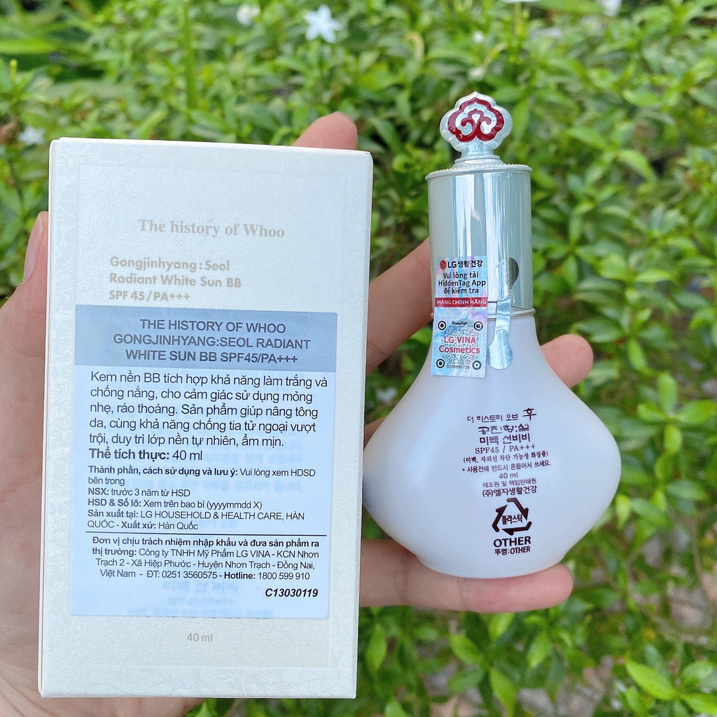 Có tem LG ViNa - Whoo BB Sun SPF45/ PA+++ kem trang điểm chống nắng dưỡng trắng cao cấp | BigBuy360 - bigbuy360.vn