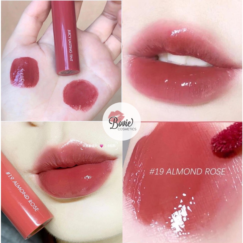 Son Tint bóng Romand màu 19 Juicy Lasting Tint Hồng nâu đất