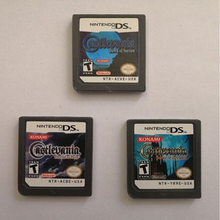 Thẻ chơi game Castlevania Dawn Of Sorrow / Portrait Of Ruin / Order Of Ecclesia cho máy Nintendo 3DS NDSi NDS