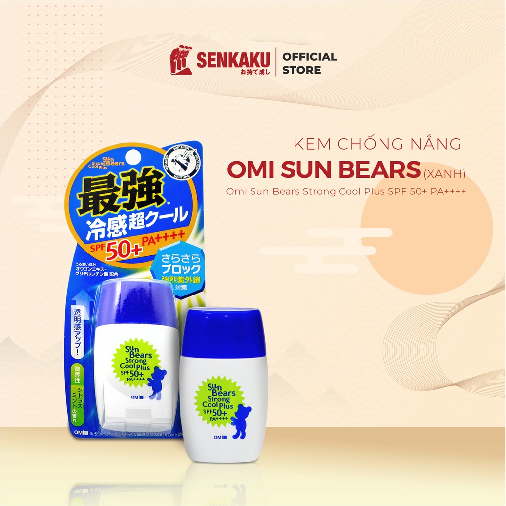 Kem Chống Nắng Omi Sun Bears nhật bản SPF 50+