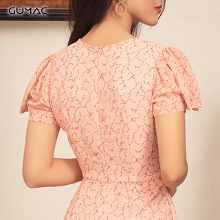 Đầm hoa cổ giọt nước DA457 GUMAC