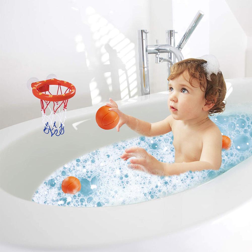 Basketball Kids Suctions Cups Funny Bath Toys Plastic With Hoop Balls Mini Game Toy Set Bathtub Children