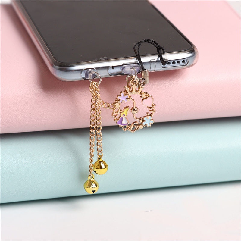 Phích Cắm Chống Bụi Hình Chuông Lisi Một Mảnh Nhỏ Dễ Thương Thông Dụng Gắn Phích Cắm Sạc Tai Nghe Cho Cặp Đôi