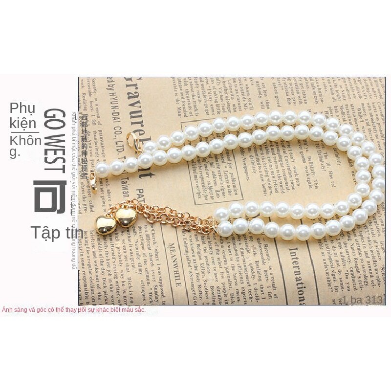 Dây Cột Giày Cao Gót Đính Ngọc Trai Chống Rơi Dành Cho Nữ