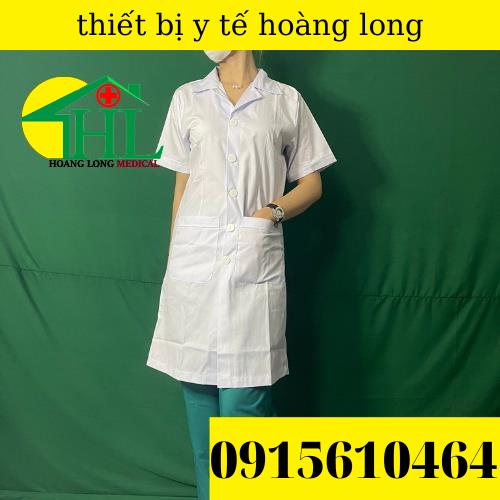 Áo bác sĩ - Áo Blue trắng Nam cộc tay dáng dài
