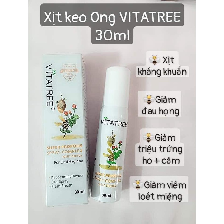 Xịt keo ong Vitatree 30ml