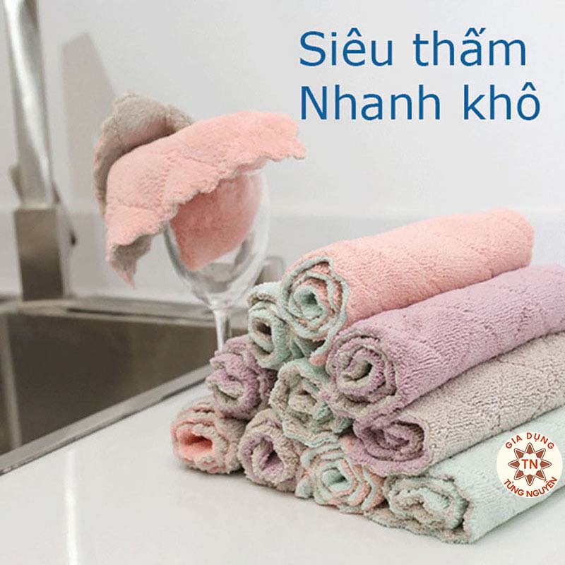 Khăn Lau Bếp 2 Mặt Đa Năng Kháng Khuẩn Siêu Thấm (Lau Bếp, Bát Đĩa, Bàn Ghế) [KHĂN 2 MẶT]