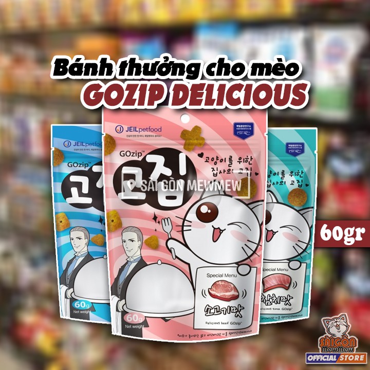 Bánh thưởng dinh dưỡng cao cấp cho mèo GOZIP 60gr