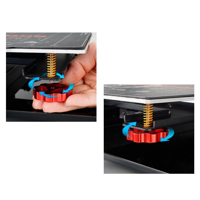 Bộ Lò Xo Cân Bàn núm vặn M4 CR10 nhôm CNC anode cao cấp cho Máy In 3D Creality Ender, Anet ET, Anycubic...
