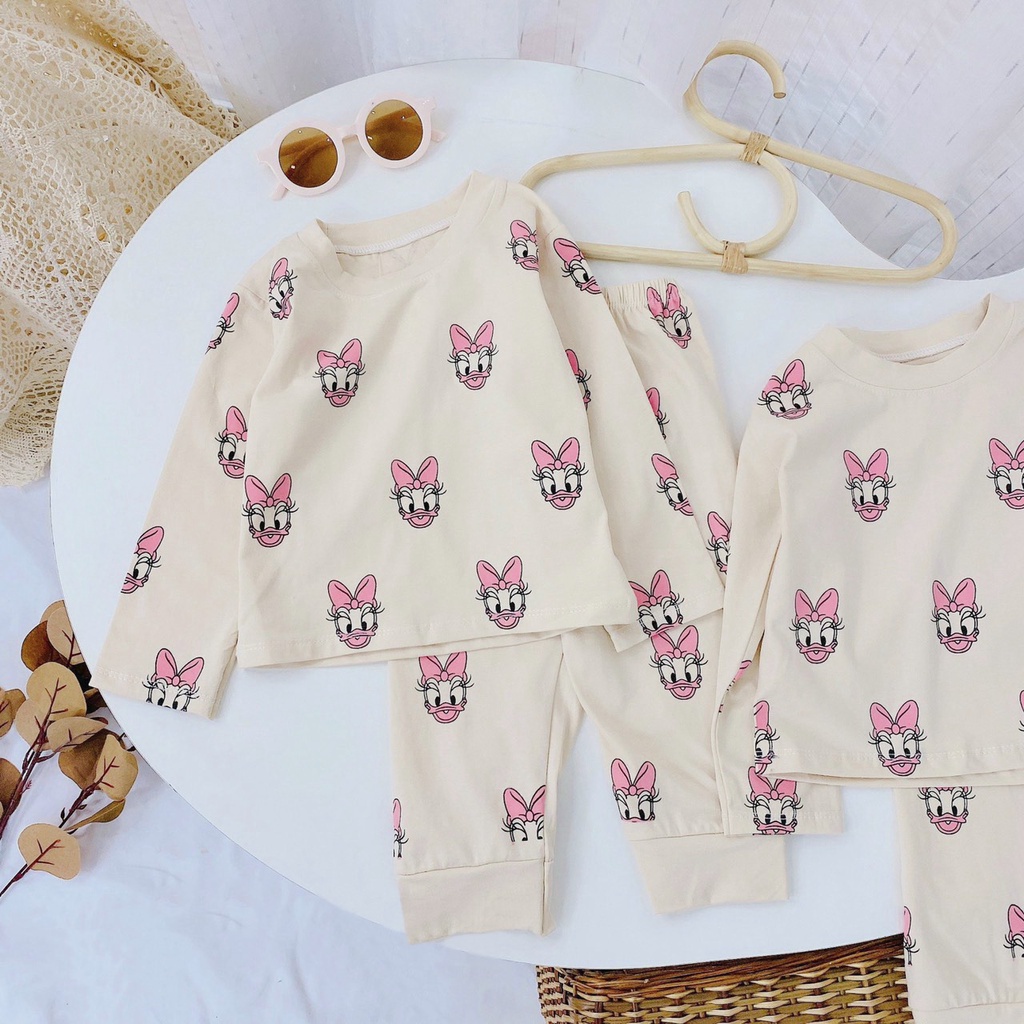 Bộ quần áo dài tay vịt dễ thương CHO BÉ GÁI 8-18Kg AM779 TTR91