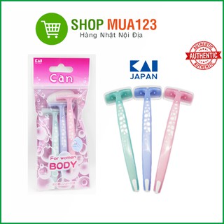 Set 3 dao cạo lông cơ thể cho nữ can kai nhật nội địa