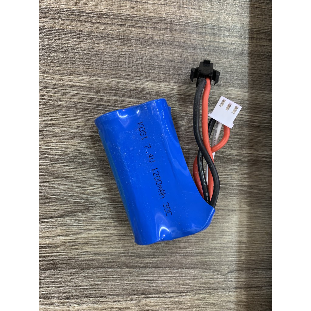 Pin lion dung lượng cao 14500 li-on 7,4v 650mah-1200mah chuyên dụng cho xe WPL d12 và các dòng xe RC Jack T, giắc SM