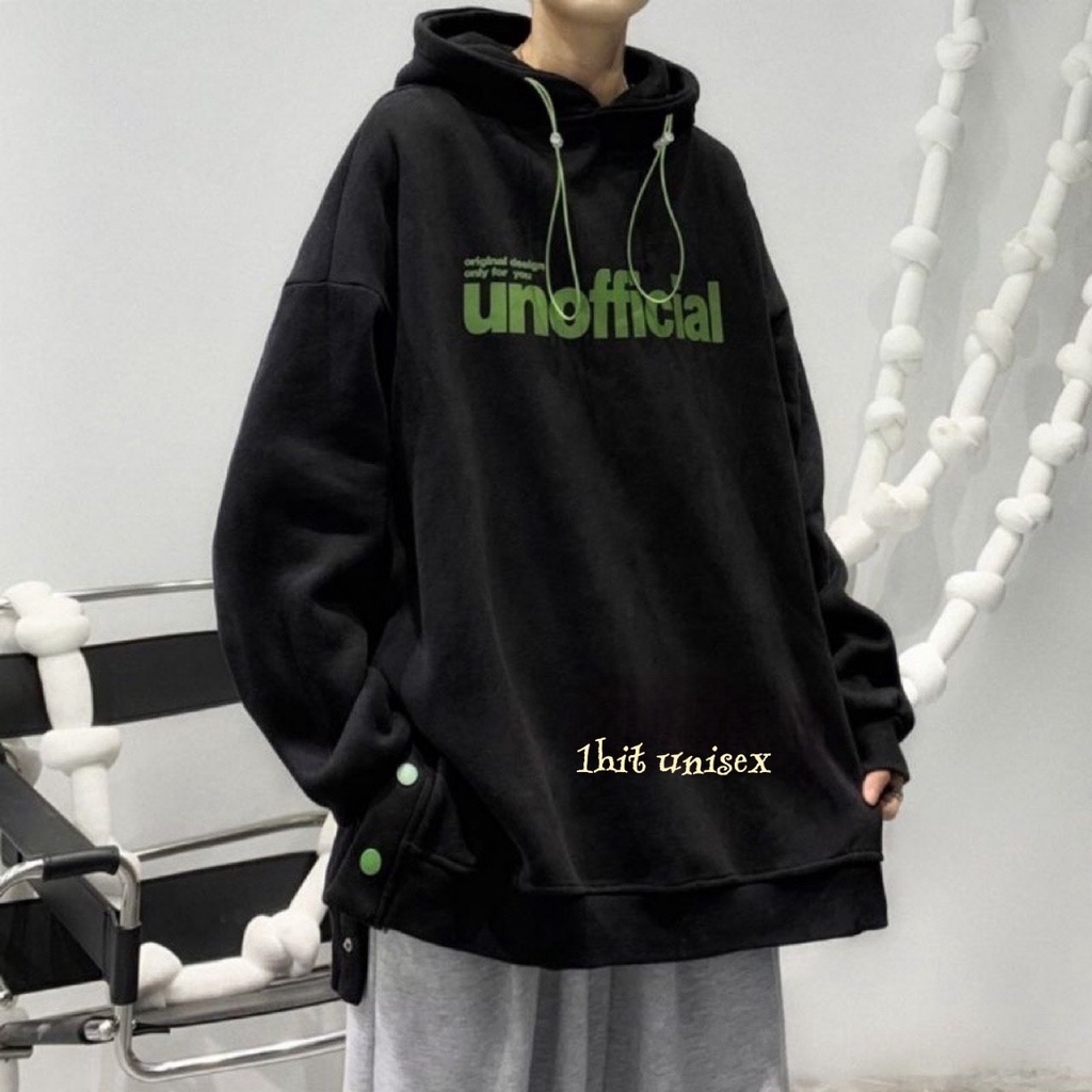 Áo Hoodie Nam Nữ Unisex Ulzzang ( Có nút bấm 2 bên) 1HIT_UNISEX (ẢNH THẬT)