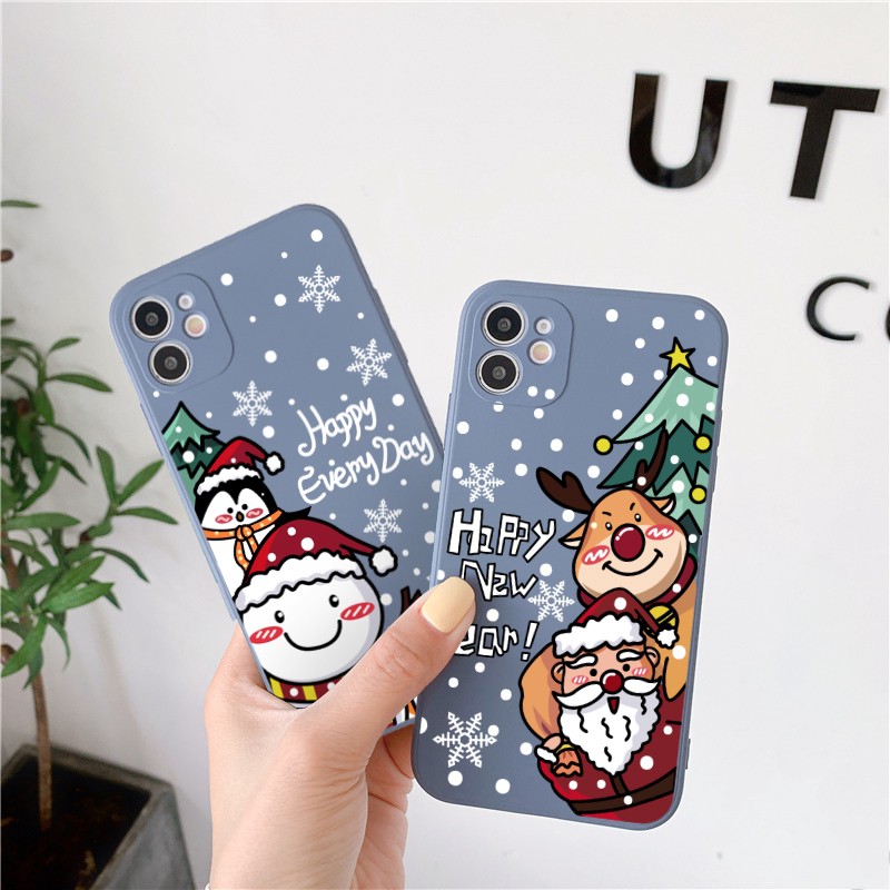 Ốp iphone - Ốp lưng dẻo cạnh vuông Noel Happy Everyday 6/6plus/7/8/7plus/8plus/x/xs/xsmax/11/11promax/12