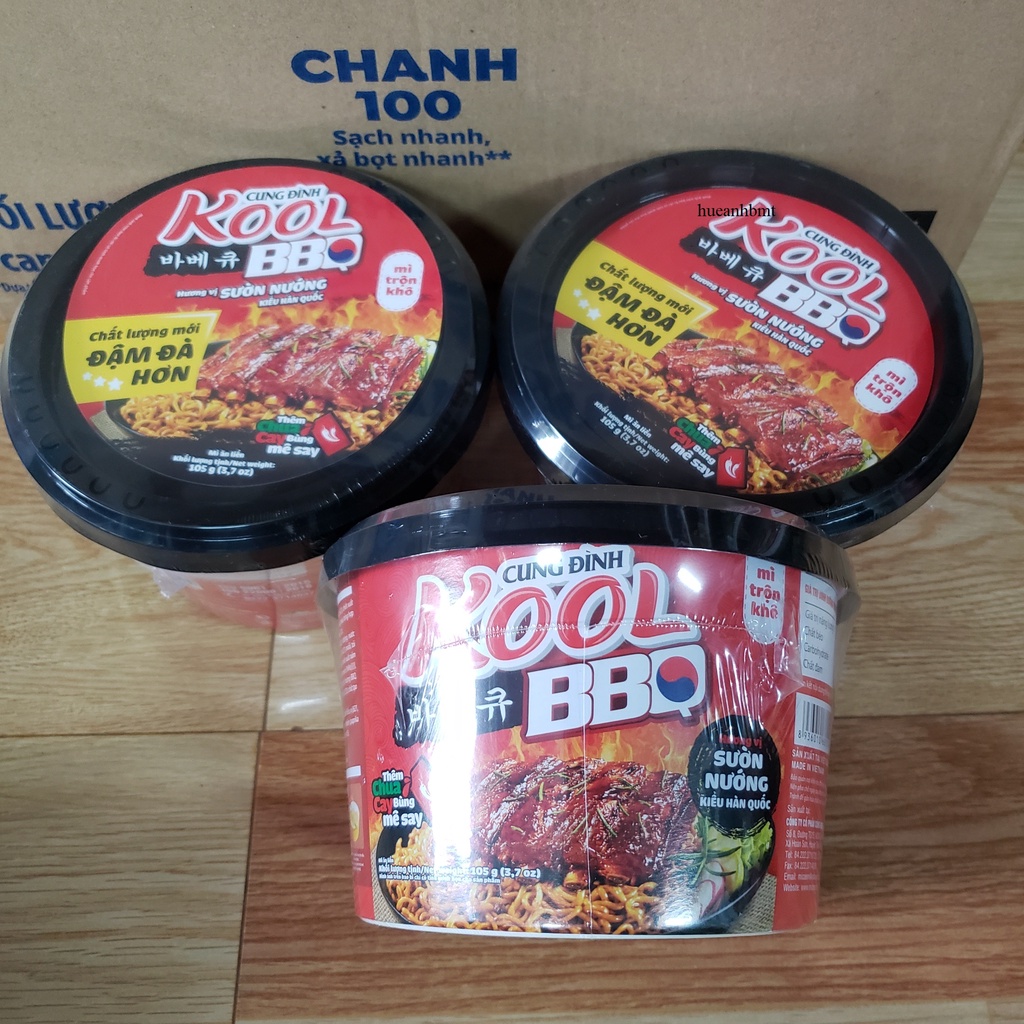 Mì Trộn Khô Cung Đình Kool BBQ - Vị Sườn Nướng Hộp 105g