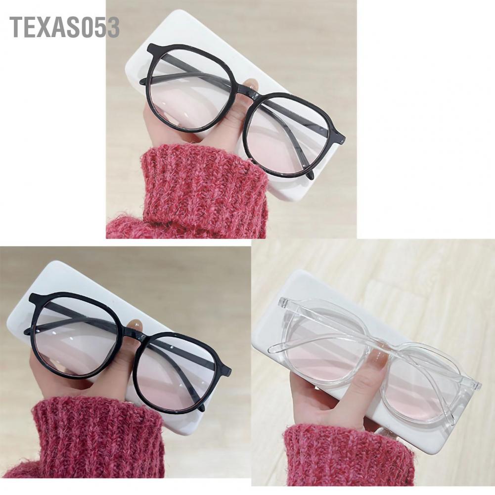 Texas053 Kính khung lớn Block Blue Light 0 Diopter chơi game cho quý cô thời trang