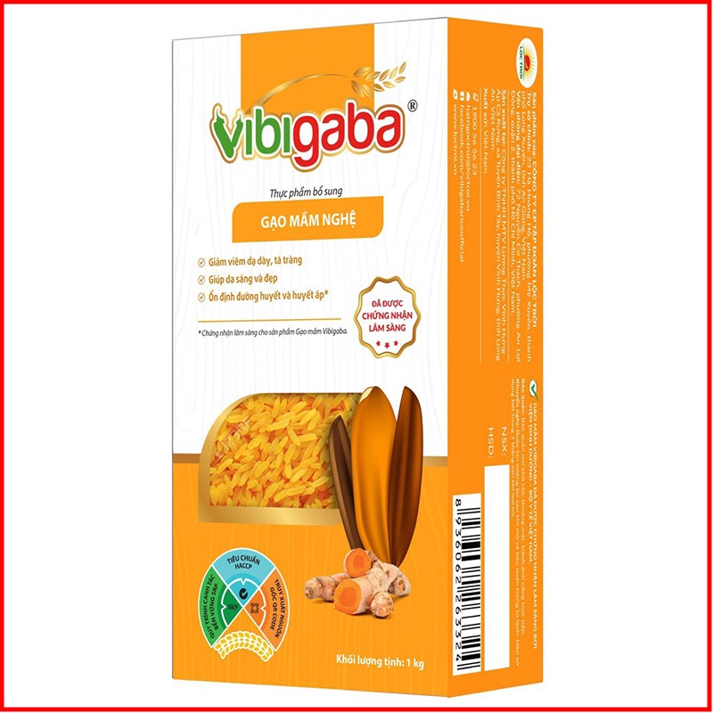 Gạo Mầm Vibigaba Nghệ Hạt Ngọc Trời Gói 1Kg