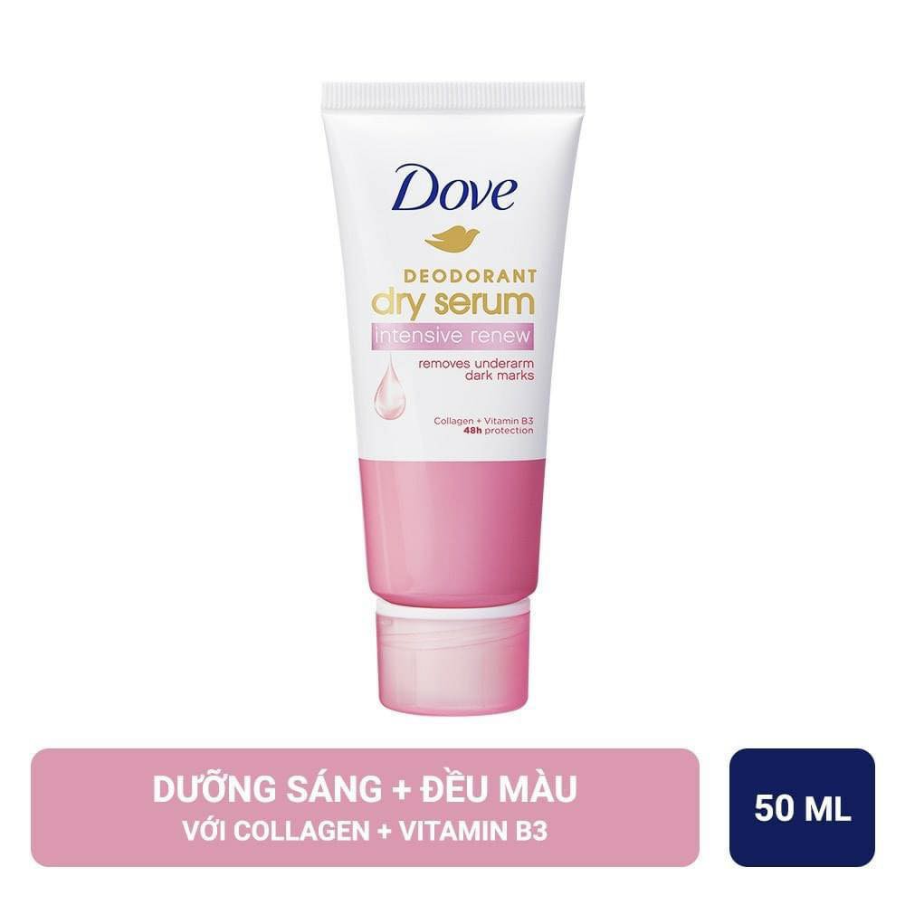 Kem Khử Mùi Sáng Mịn Vùng Dưới Cánh Tay Dove Deodorant Dry Serum Collagen 50ml