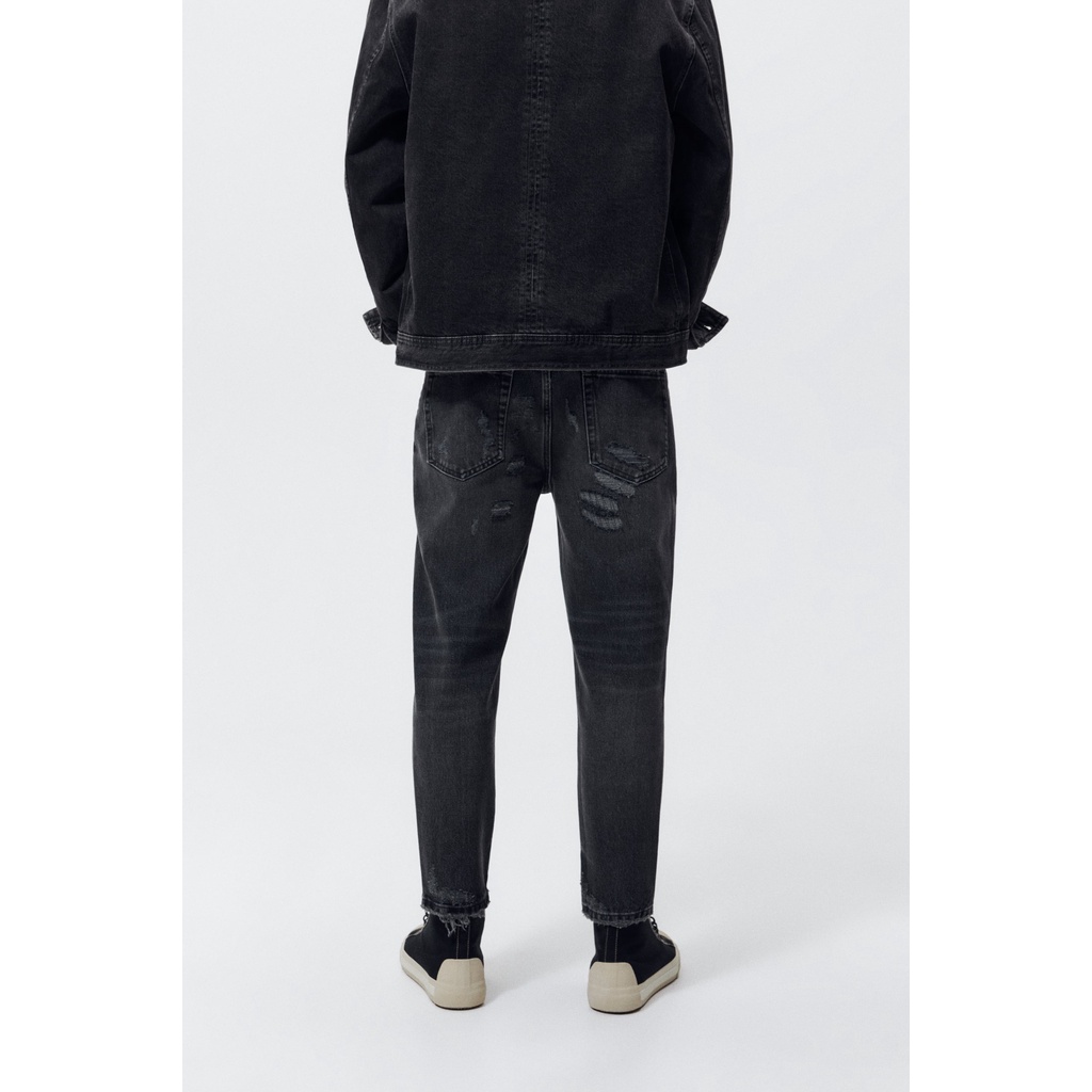 Quần Jeans Nam ZARA Authentic Slim Fit Rách Đáp Kín Fit Đẹp