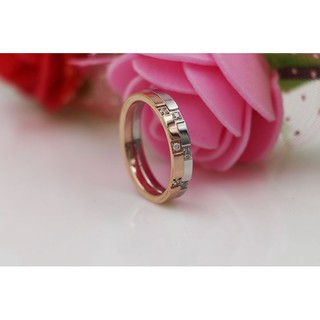 Nhẫn Titan Nữ Đính 3 Viên Đá Đơn Giản Không Đen Không Gỉ TT 176