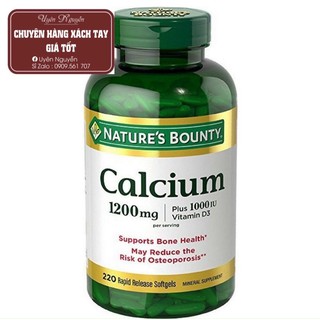 👉👉VIÊN BỔ SUNG CANXI VÀ VITAMIN D NATURE’S BOUNTY-CALCIUM 1200 MG PLUS 1000 IU- VITAMIN D3