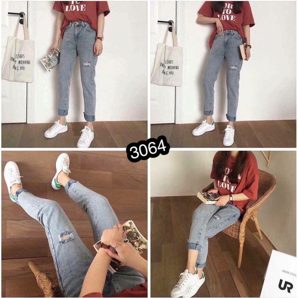 QUẦN JEAN NỮ DÁNG BAGGY THỜI TRANG HÀN QUỐC SIÊU BỀN ĐẸP.