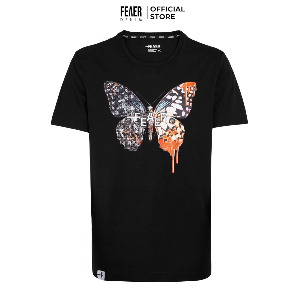 Áo thun nam cổ tròn MONO BUTTERFLY vải Cotton dày dặn, co giãn, chuẩn form - FEAER