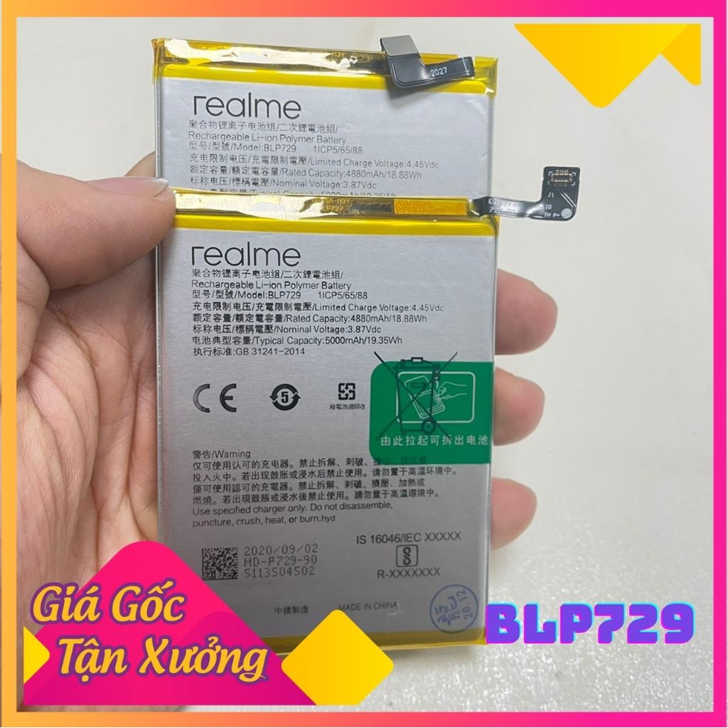 Pin Oppo Realme 5,5i BLP729 Dung Lượng 5000mAh Hàng Zin Nhập Khẩu Bảo Hành 6 Tháng 1 Đổi 1 Mã Pin BL