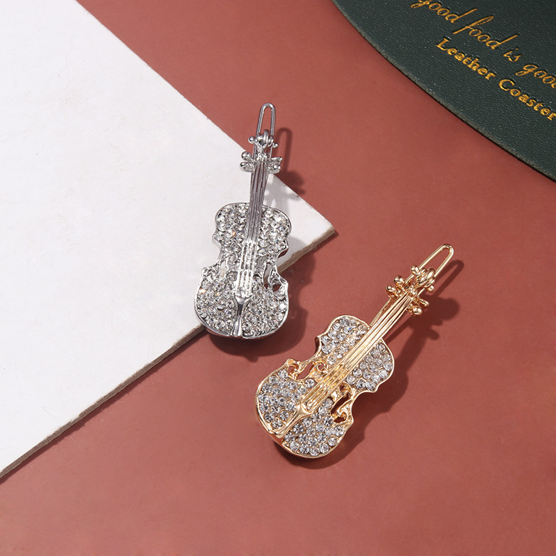 Kẹp Tóc Hình Đàn Guitar Đính Đá Thời Trang 2021
