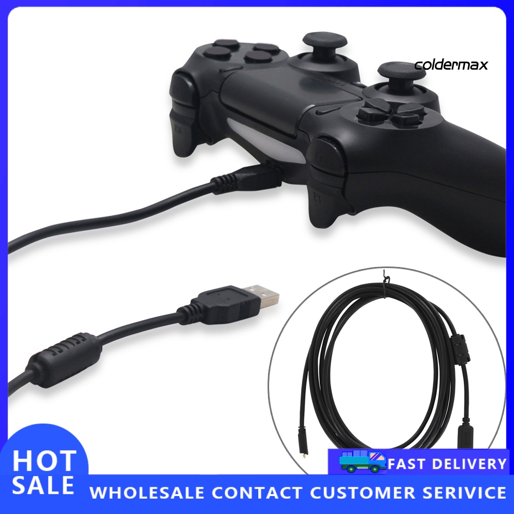 COLD ＊  300cm Charging Cable for PS4 Controller USB Charger Wireless Joystick Game Lead