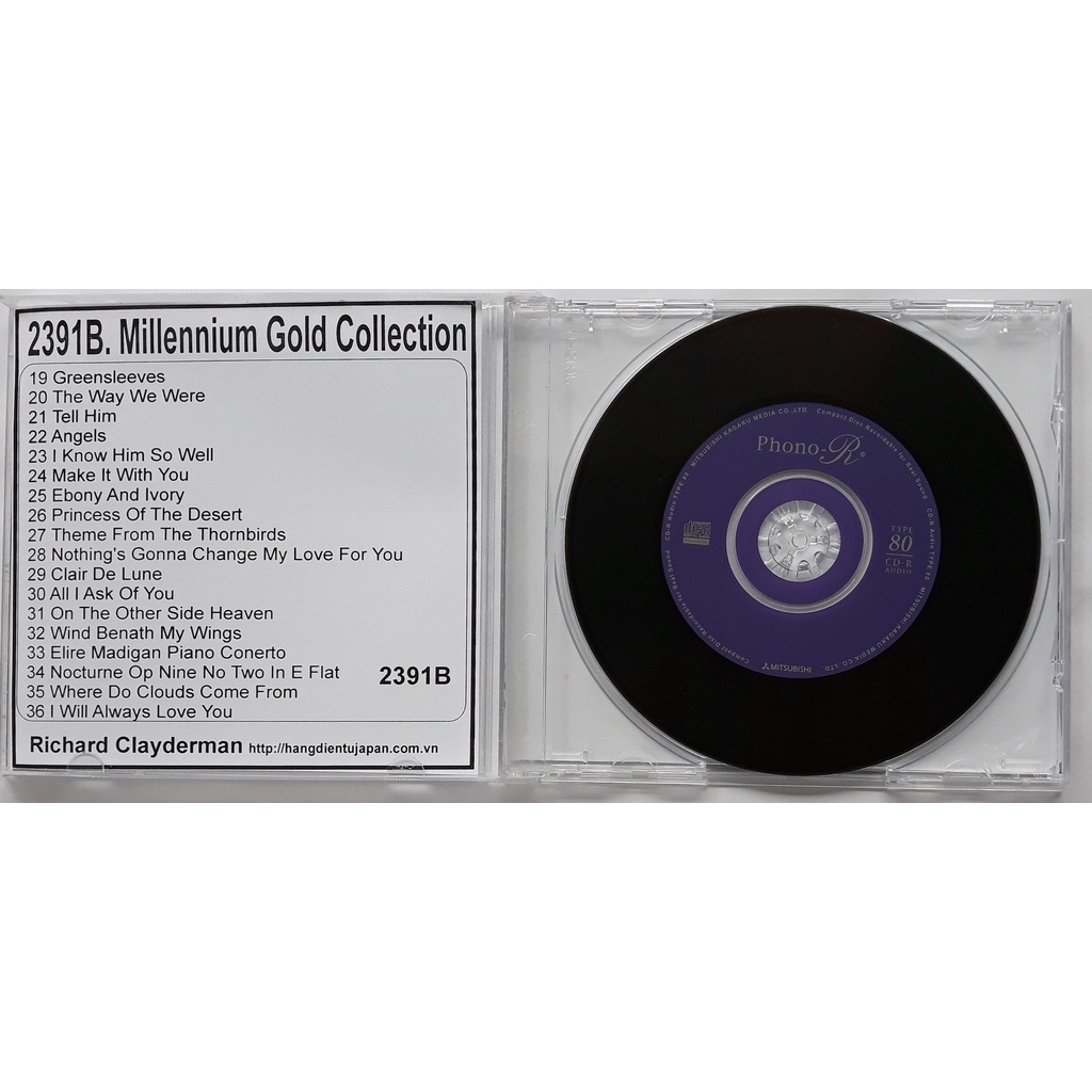 Bộ 4 CD nhạc hòa tấu Richard Clayderman ( 2390A - 2391B )