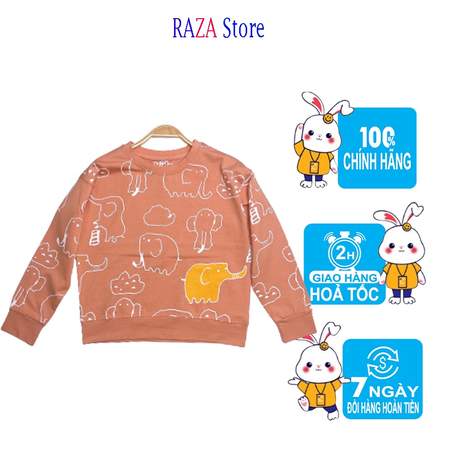 Áo thun tay dài cho bé gái RAZA Store  chất Vải 100% coton cao cấp,cho bé  RZM54