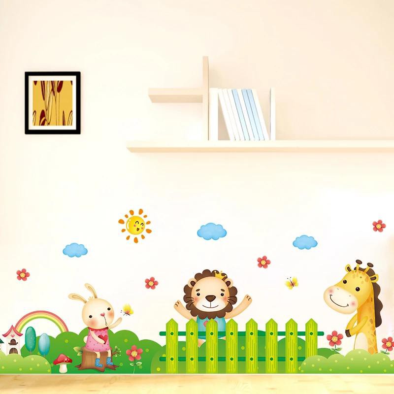 decal dán tường vườn thú