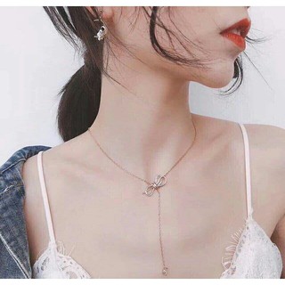 Dây chuyền nơ bạc ta