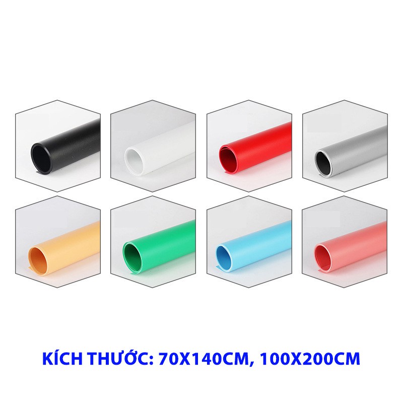 GIAO HỎA TỐC KV HÀ NỘI - Phông PVC chụp ảnh sản phẩm, lookbook nhiều màu kích thước 70x140cm, 100x200cm