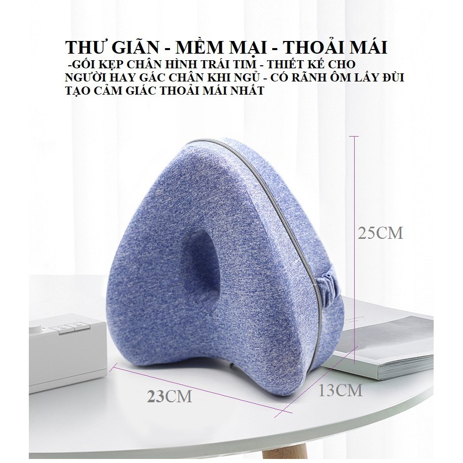 Gối gác chân hình trái tim chất liệu cao su non E3